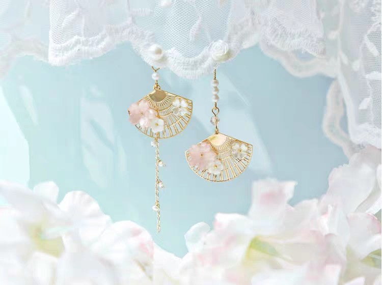 Asymmetric Fan Earrings — AJ Clothing, view 4