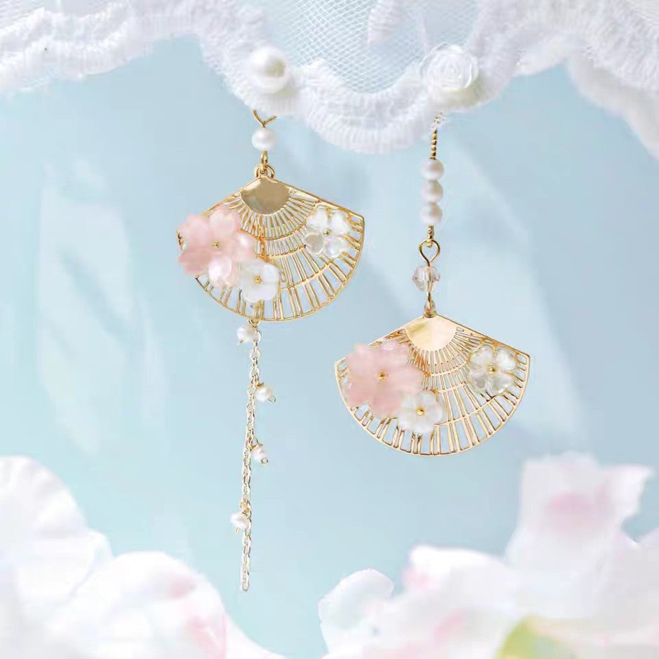 Asymmetric Fan Earrings — AJ Clothing, view 3
