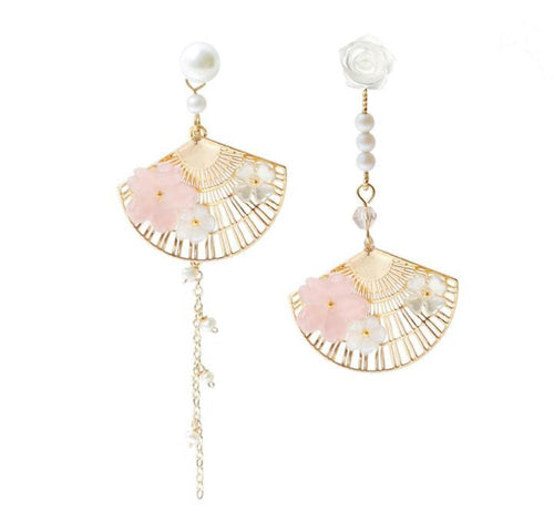 Asymmetric Fan Earrings — AJ Clothing, view 2
