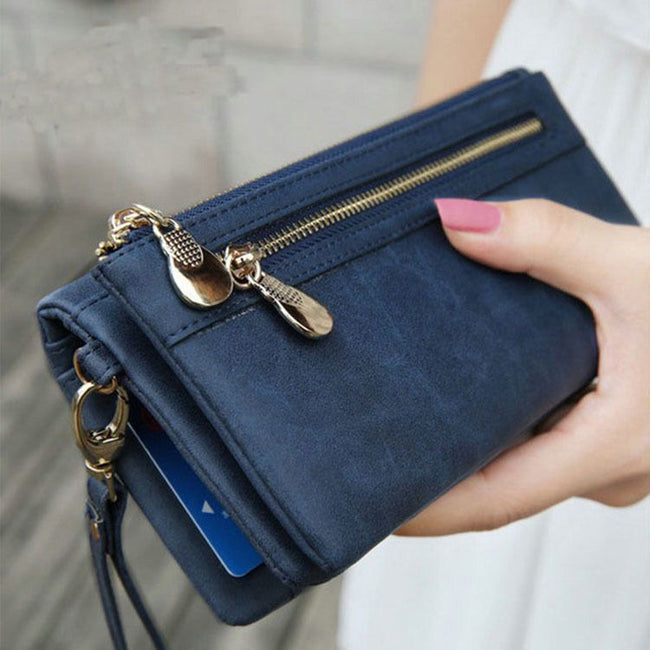 Long Leather Wallet — AJ Clothing