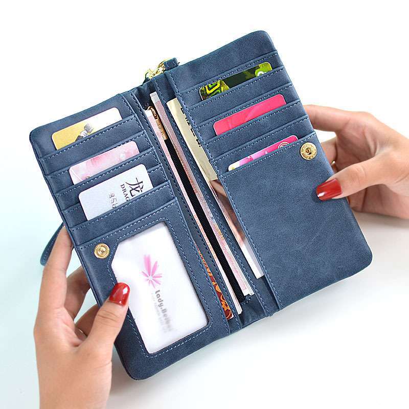 Long Leather Wallet — AJ Clothing, view 4