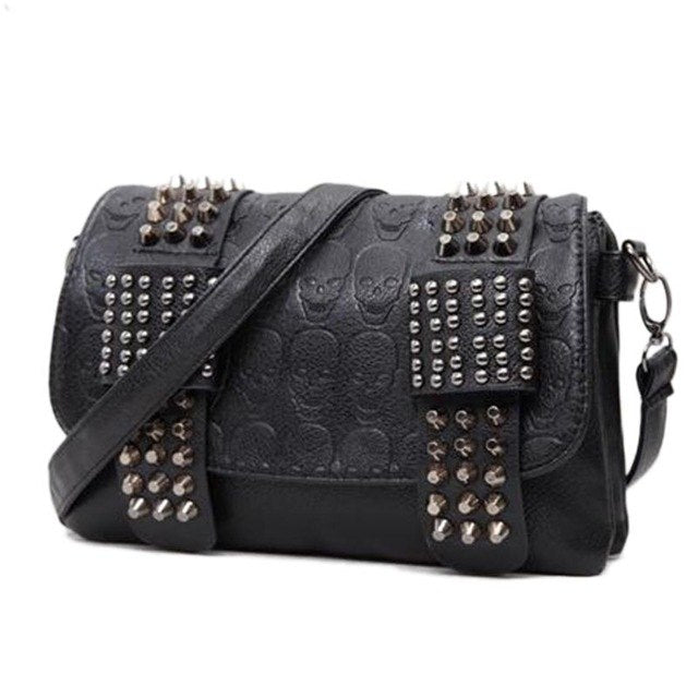 Studded Messenger Bag — AJ Clothing