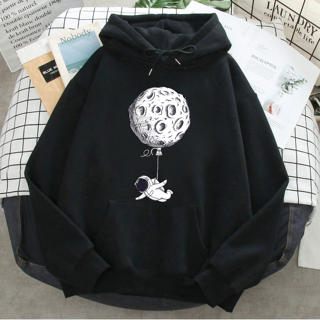 Relaxed Print Hoodie — AJ Clothing, view 3