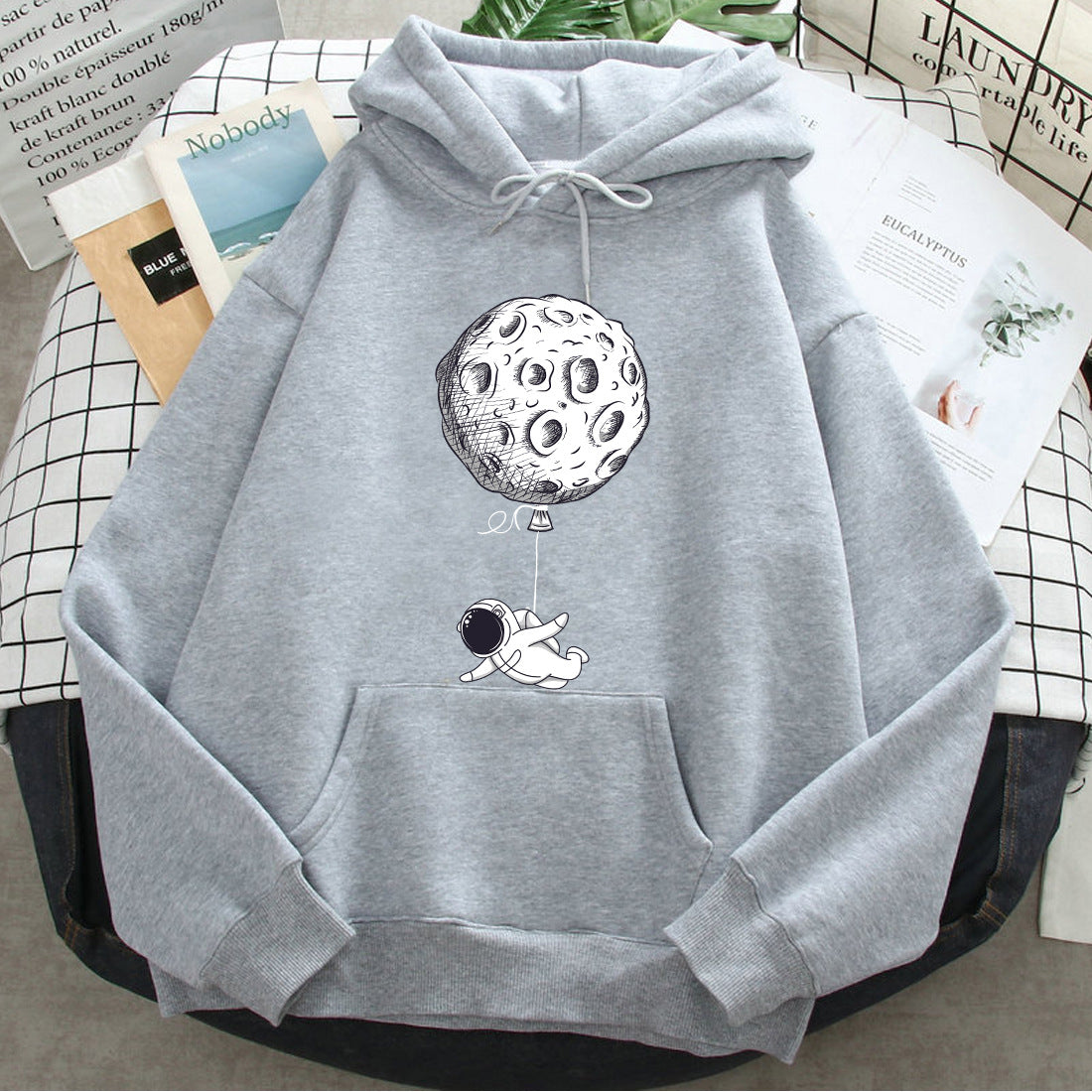 Relaxed Print Hoodie — AJ Clothing, view 4