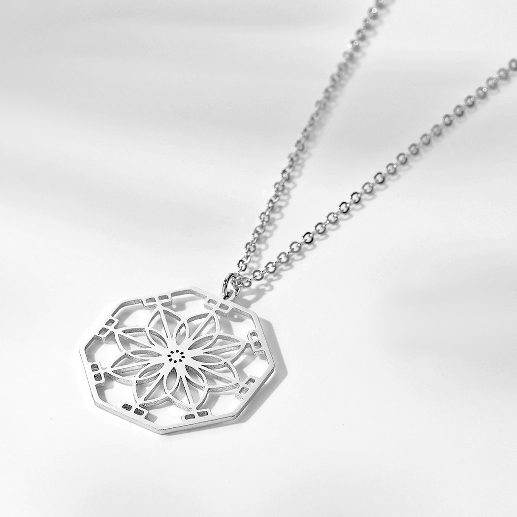 Mandala Pendant Necklace — AJ Clothing, view 4