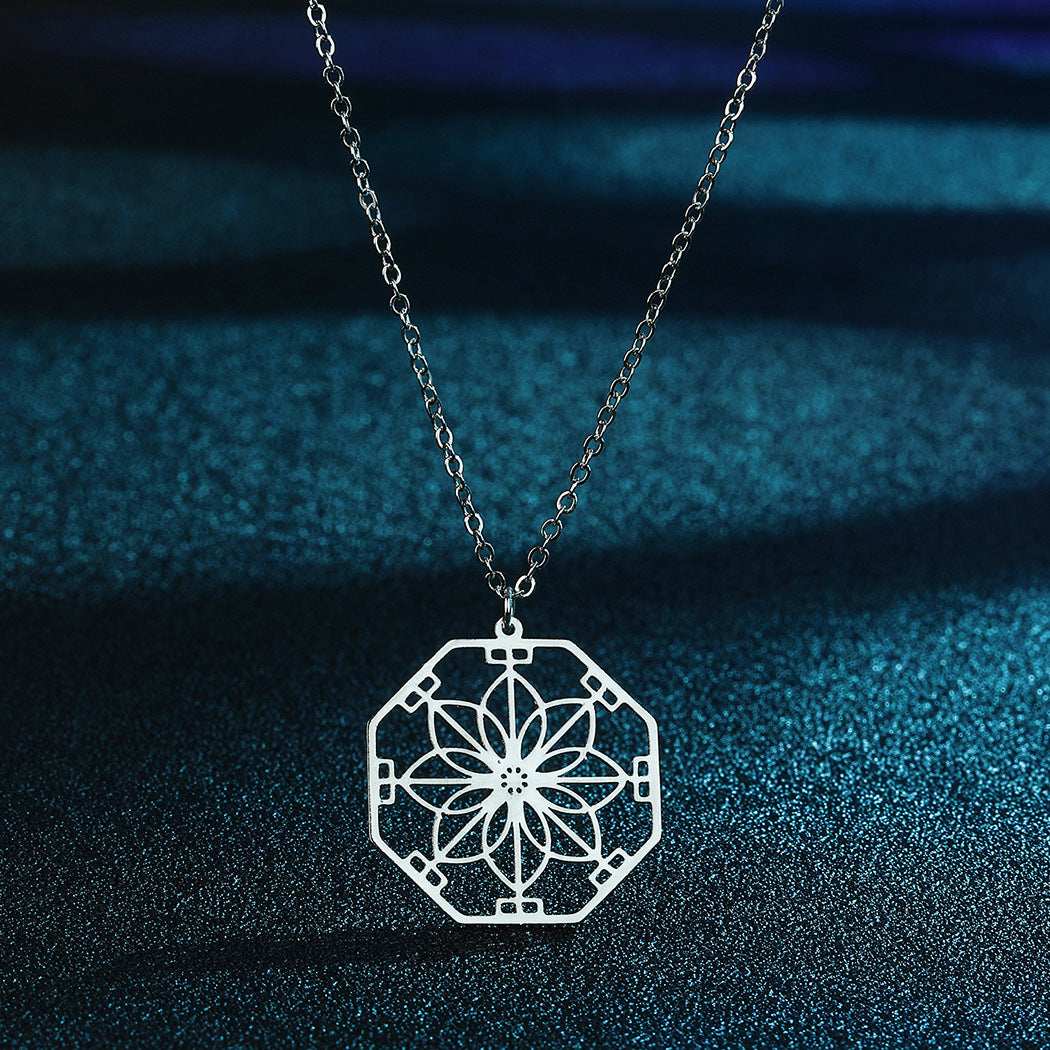 Mandala Pendant Necklace — AJ Clothing, view 2